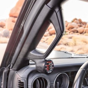 Jeep JL Gauge Pod - Banks Power - iDash Stealth Pod - Black - `18-`23